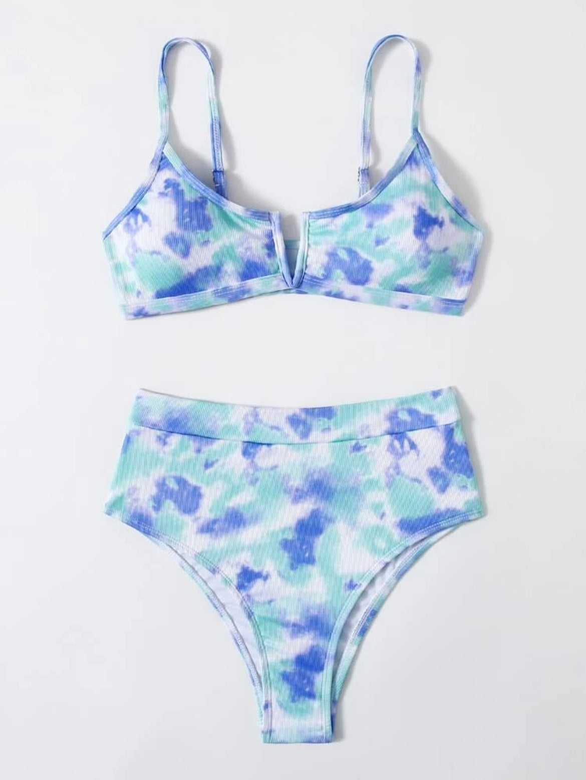 Tie Dye High Waist Bikini Swimsuit