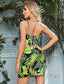 Tropical Print Cami Top & Side Slit Skirt