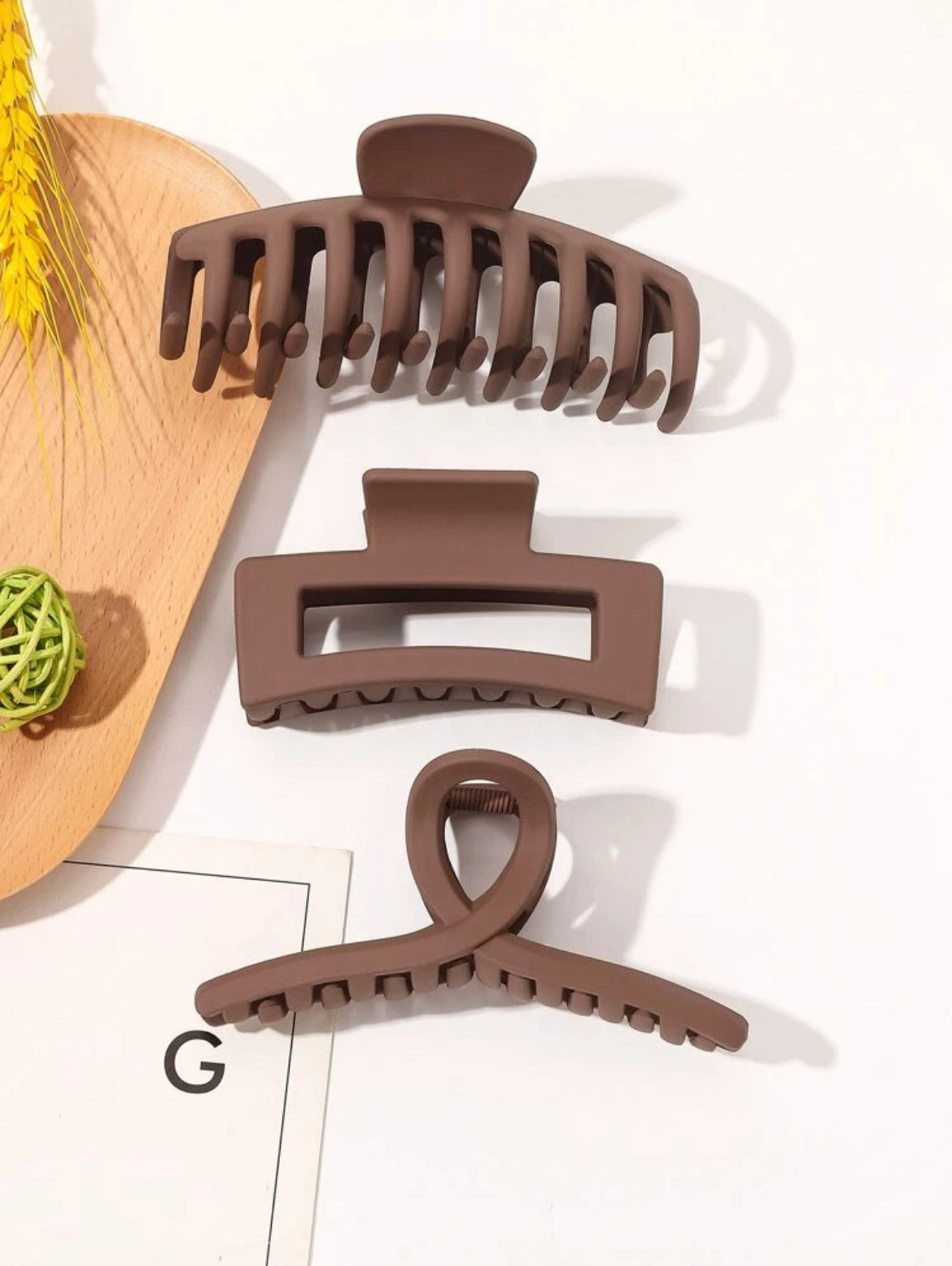 Coffee Brown Hair Claw