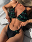 Appliques Triangle Tie Side Bikini Swimsuit