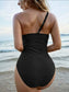 Cut-out One Shoulder One Piece Swimsuit