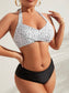 Dalmatian Print Halter Bikini Swimsuit