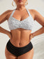 Dalmatian Print Halter Bikini Swimsuit