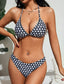 Allover Floral Print Triangle High Cut Bikini Swimsuit