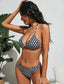 Allover Floral Print Triangle High Cut Bikini Swimsuit