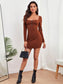 Zip Detail Bustier Rib-knit Dress