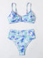 Tie Dye High Waist Bikini Swimsuit