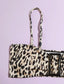 Leopard Buckle Tie Side Bikini Swimsuit