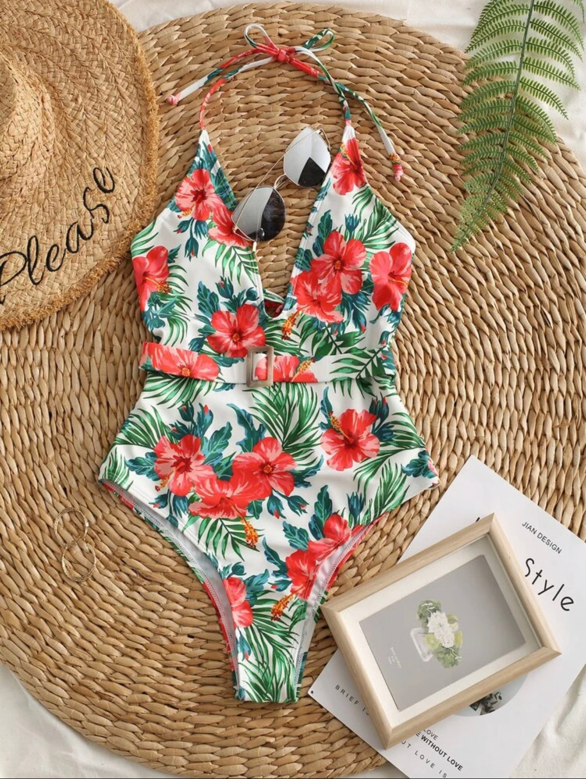 Floral & Tropical One Piece Swimsuit