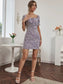 Ditsy Floral Print Knot Front Dress