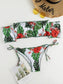 Floral & Tropical Bardot Tie Side Bikini Swimsuit