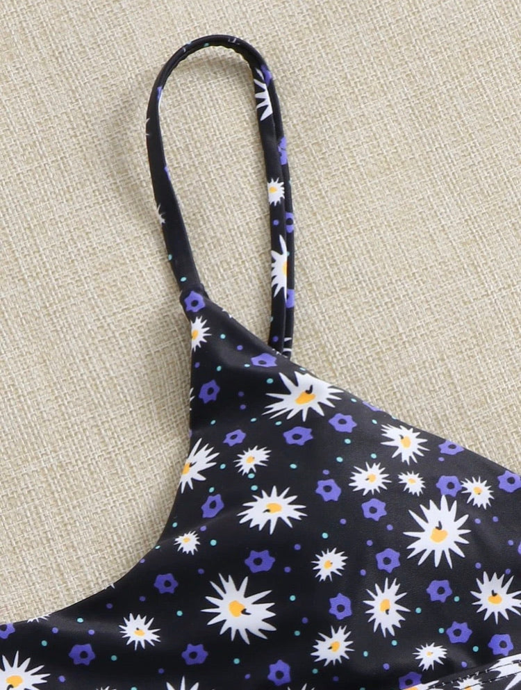 Ditsy Floral Tanga Bikini Swimsuit