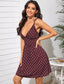 Shirred Back Knotted Tribal Print Cami Dress
