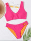 Cut-out Detail V Neck Bikini Swimsuit