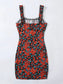 Tie Front Ruched Bust Floral Dress