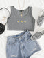 Daisy Floral Print Tank Crop Top