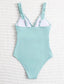 Crisscross Frill Trim One Piece Swimsuit