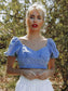 Puff Sleeve Shirred Back Polka Dot Milkmaid Top