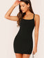 Criss-cross Backless Rib-knit Bodycon Dress