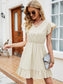 Butterfly Sleeve Ruffle Hem A-line Dress