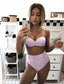 Underwire Belted High Waist Bikini Swimsuit