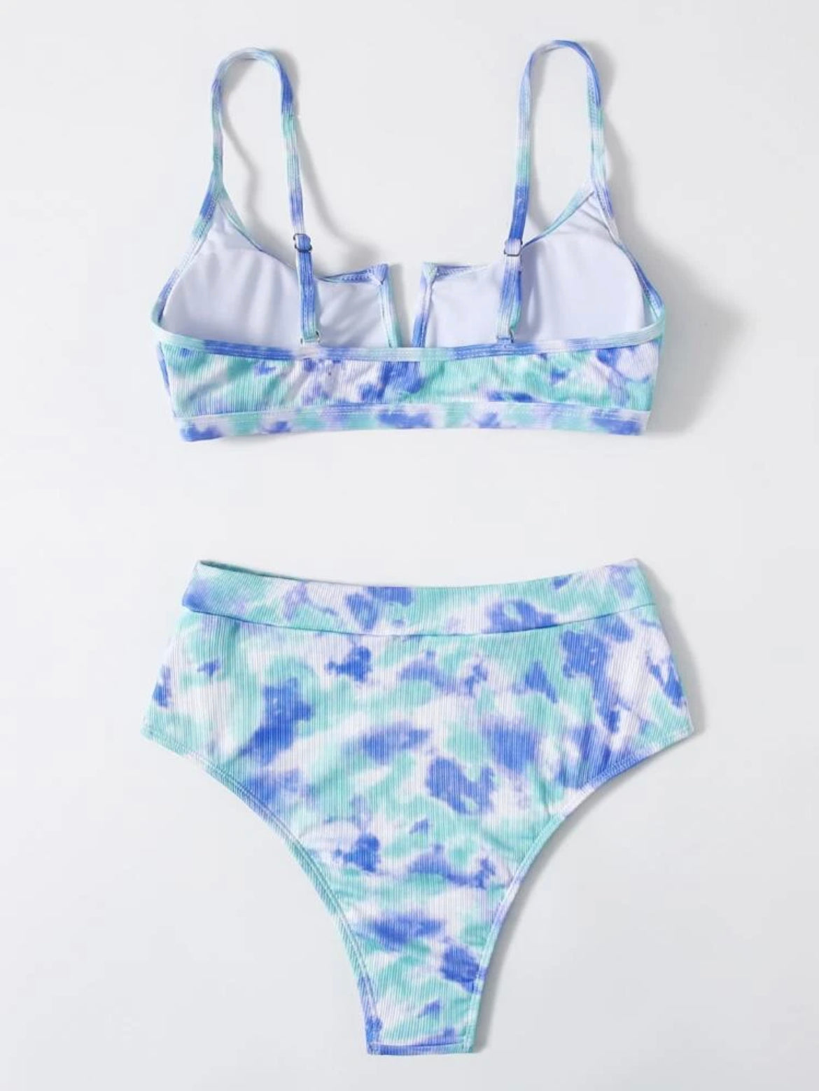 Tie Dye High Waist Bikini Swimsuit