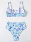 Tie Dye High Waist Bikini Swimsuit