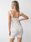 Tie Shoulder Ditsy Floral Bodycon Dress