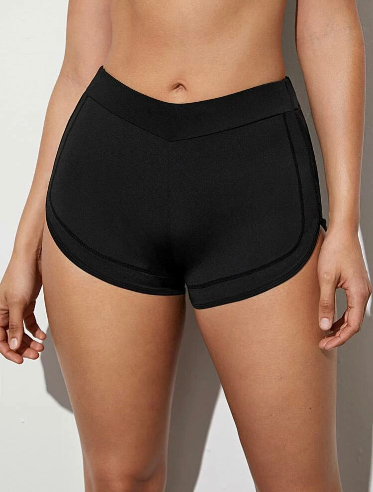 Topstitching Skinny Sports Shorts