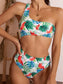 Tropical Cut Out One Piece Swimsuit