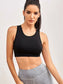 Lace Panel Peekaboo Back Sports Bra