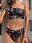 Floral Cut-out One Shoulder Bikini Swimsuit