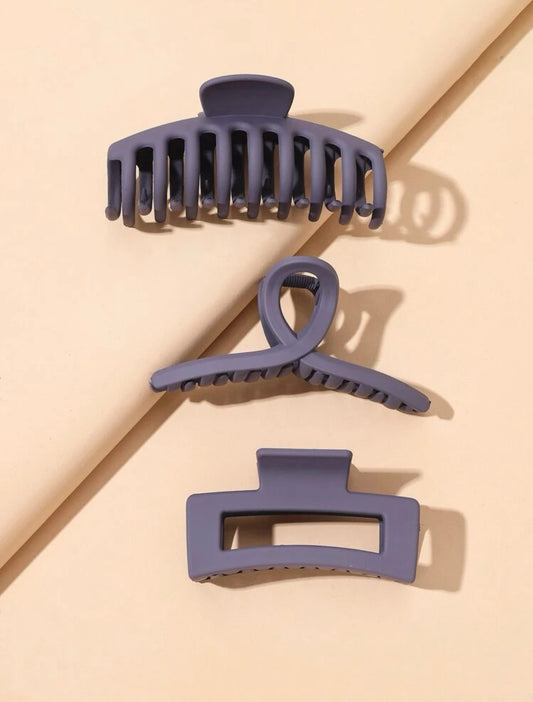 Purple Solid Hair Claw