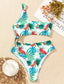 Tropical Cut Out One Piece Swimsuit