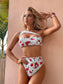 Floral Cut-out One Shoulder Bikini Swimsuit