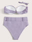 Underwire Belted High Waist Bikini Swimsuit
