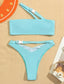 Cut-out Buckle Decor Bikini Swimsuit