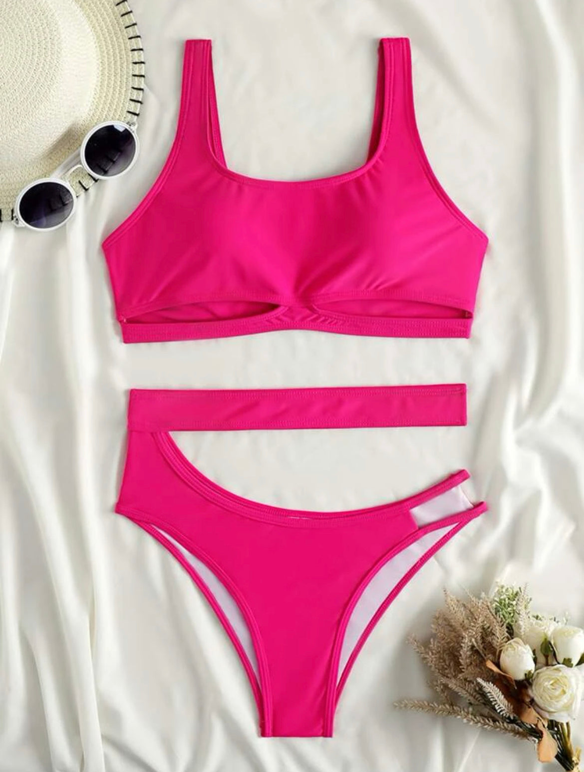 Cut Out High Waist Bikini Swimsuit