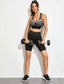 Striped Racer Back Sports Bra