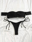 Off The Shoulder Tie Side Bikini Swimsuit