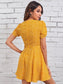 Gathered Sleeve Ruched Bust Ditsy Floral Dress