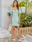 Sweetheart Heart Tie Back Milkmaid Dress