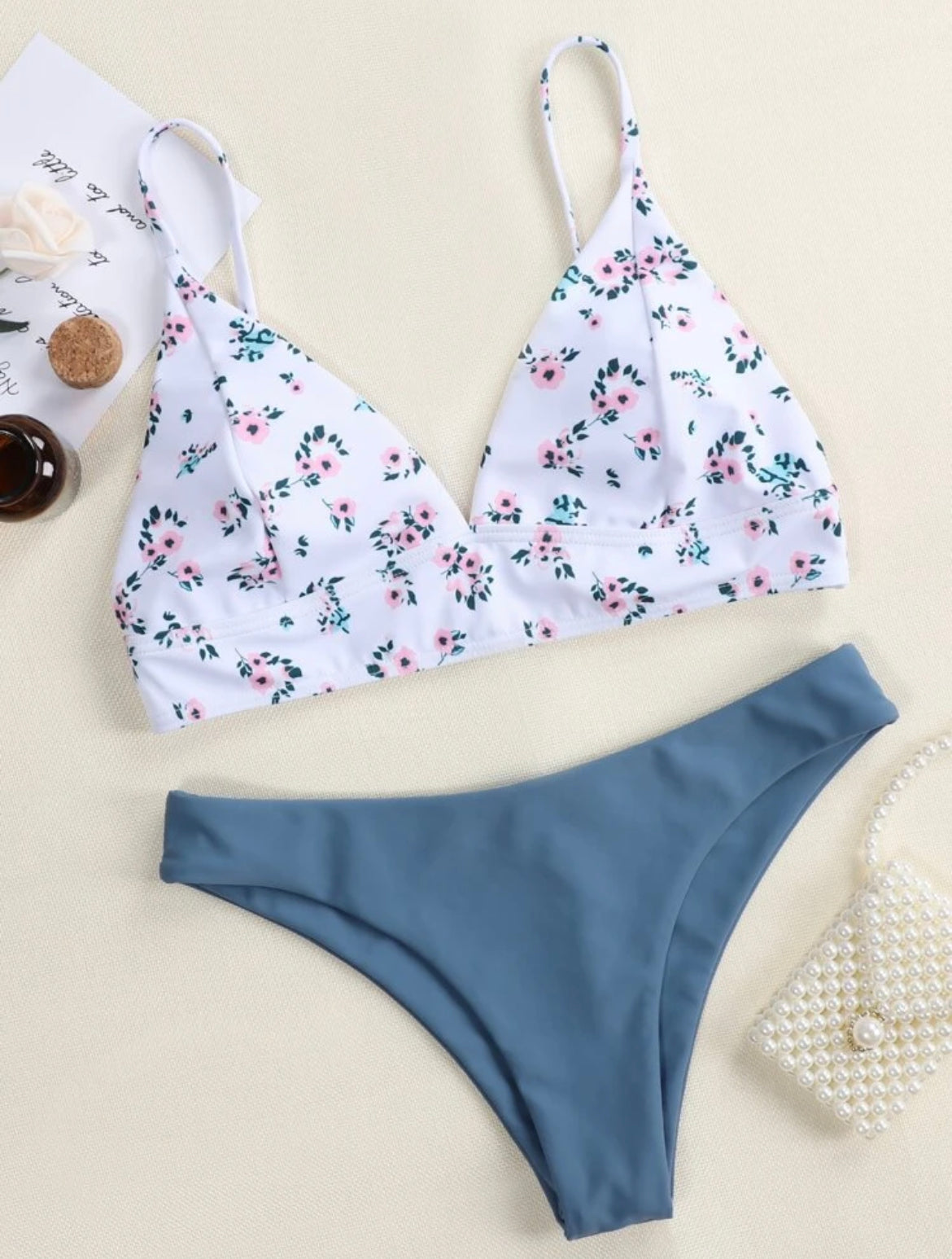Floral Cheeky Bikini Swimsuit