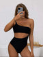Cut Out One Shoulder One Piece Swimsuit