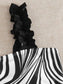 Graphic Frill High Waist Bikini Swimsuit