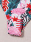 Tropical Ruffle Hem Bikini Swimsuit