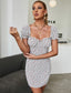 Ditsy Floral Frill Trim Milkmaid Dress
