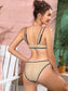 Whip Stitch Cut-out Bikini Swimsuit