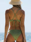 Rib Criss Cross Bikini Swimsuit