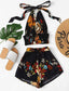 Floral Print Halter Top with Shorts